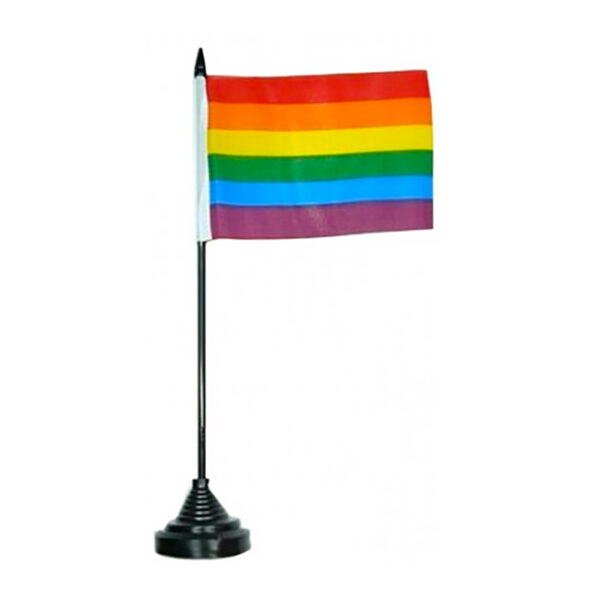 regenboog vlaggetje met houder